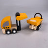 Plan Toys Baufahrzeuge, Gabelstapler, Bulldozer und Kran