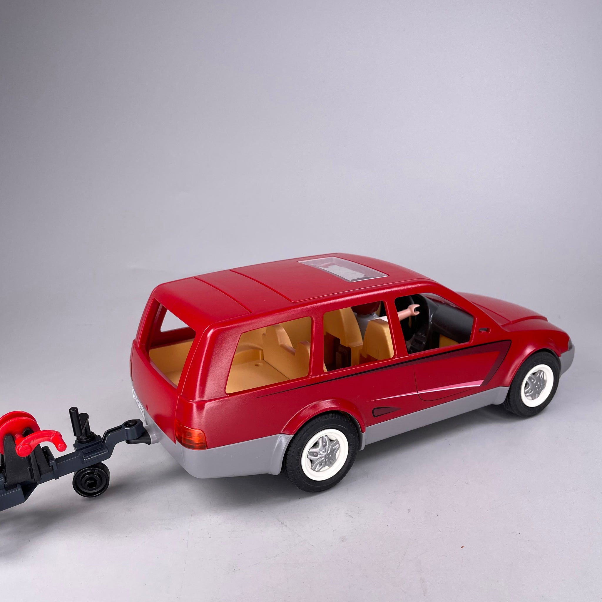 Playmobil Set aus Familyvan, Familienauto und Bootsanhänger