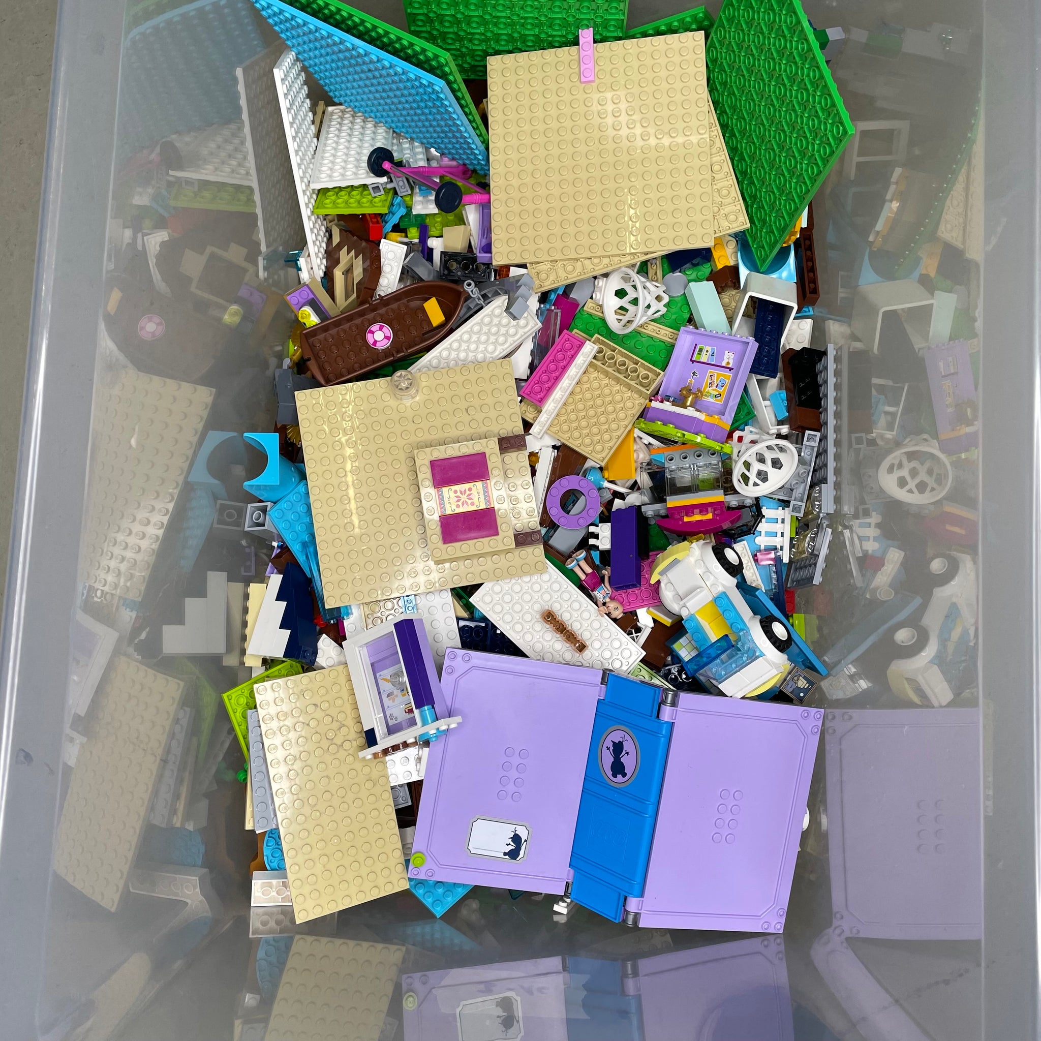 Lego Friends Konvolut, ca. 6,5kg gemischte Steine, Platten, Auto, Boot