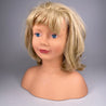 Haarwerk Götz Schmink-und Frisierkopf blond + Set aus Strähnen, Klammern u.a. 
