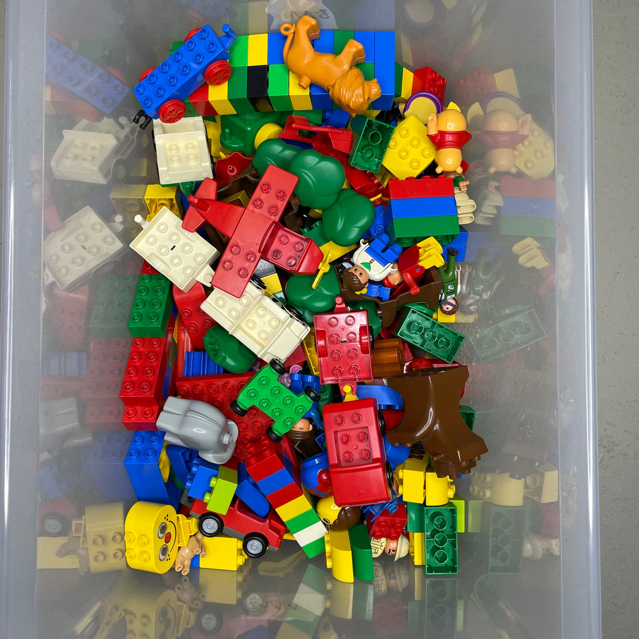 Lego Duplo Konvolut ca. 6,5 kg, Steine, Tiere, Figuren, Platten, Autos