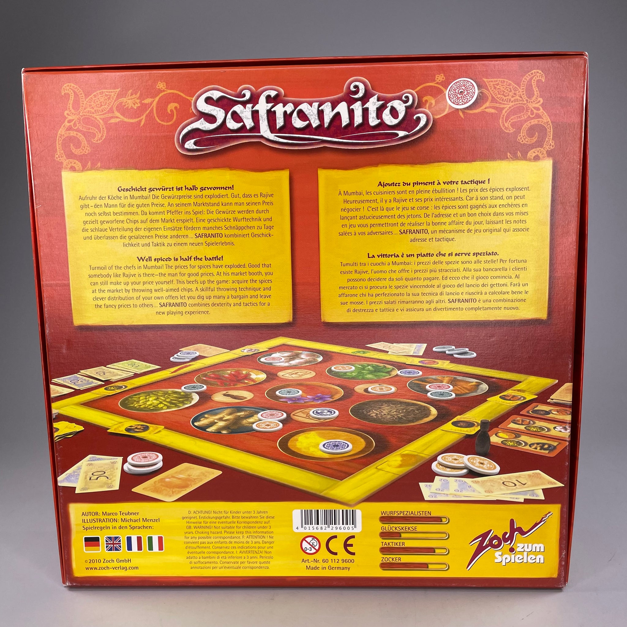 Zoch Safranito, Gesellschaftsspiel